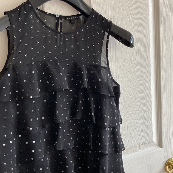 Theory  NWOT silk chiffon sleeveless blouse. Size S. - Picture 3 of 7